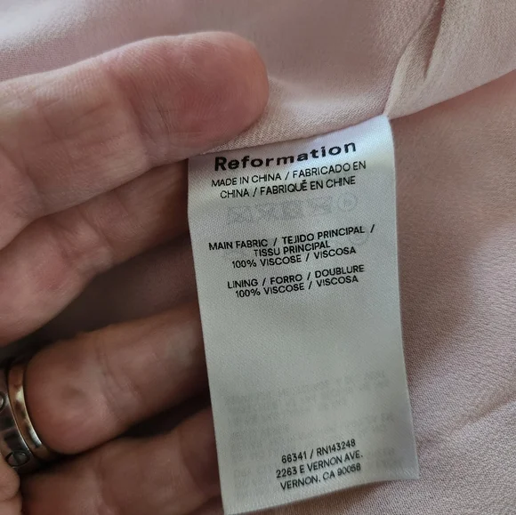 REFORMATION PINK LOVELL BLOSSOM CHERRY PLEATED MINI SKIRT Med NWT - Picture 7 of 11